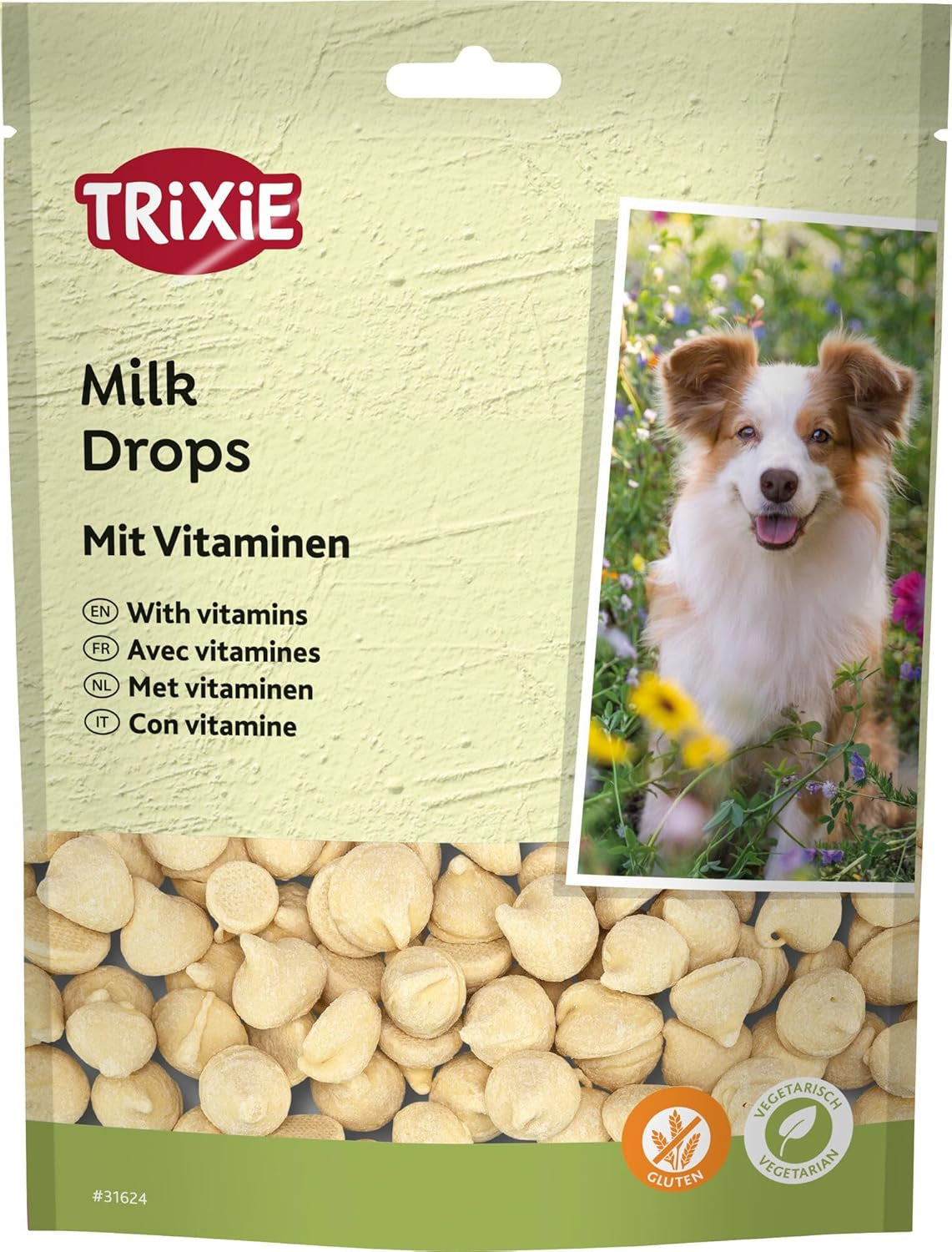 Milk Drops Con Vitamine – Snack Vegetariano per Cani – Senza Glutine – Con Preziose Vitamine – 350 G