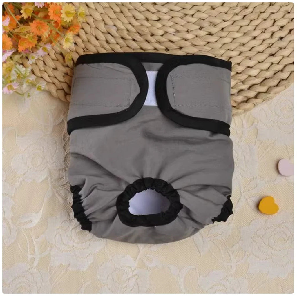 Female Dog Sanitary Pants - Washable Reusable Dog Diapers for Heat Cycle & Incontinence