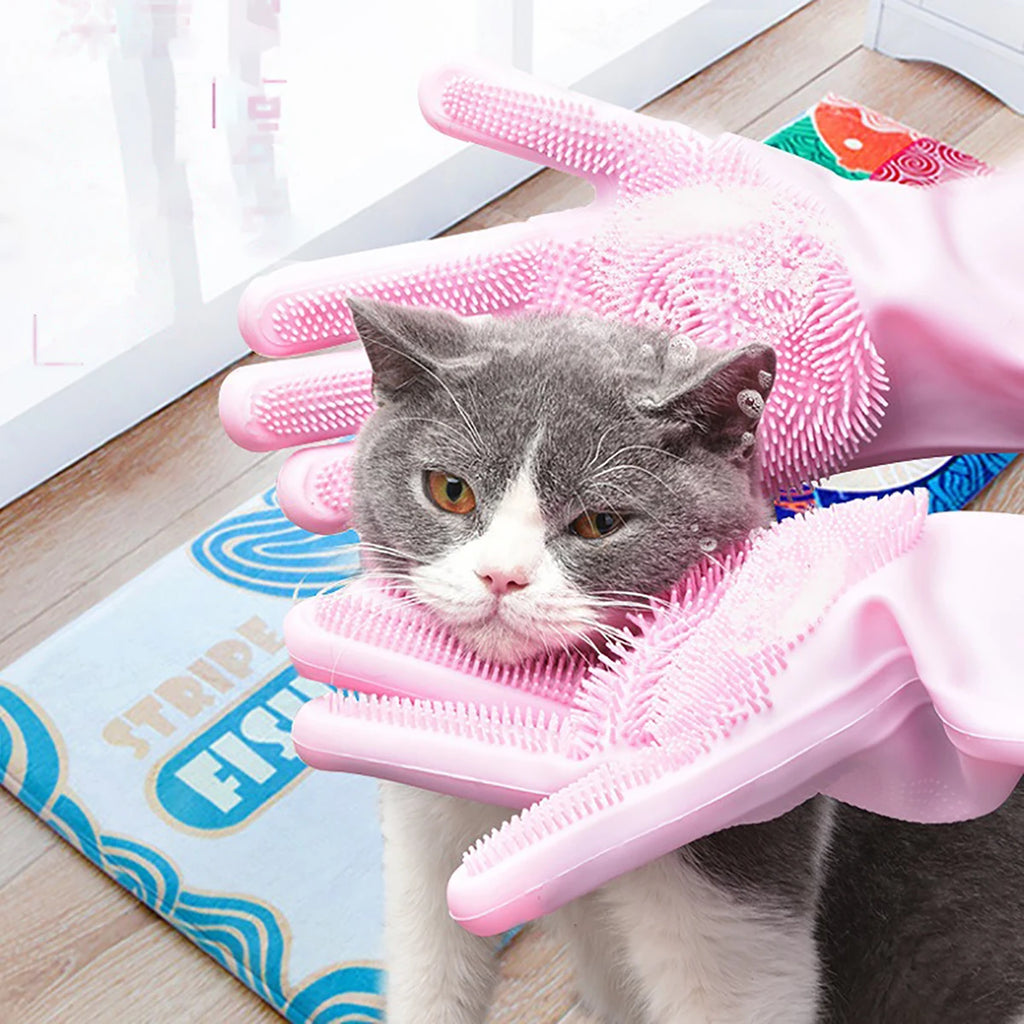 Furry Wizard's Scrubby Mitts: Turn Your Pooch into a Pristine Pup While Doubling as a Slippery Sponge for Grubby Dishes!