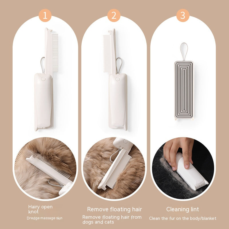 Furry Friends' Fluff-Buster: The Cat & Dog Shed-sational Massage Brush that Makes Hair Fly Away Like Magic!