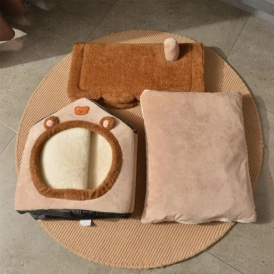 Paw-some Hideaway: Portable Puppy Fortress & Cat Napping Oasis for Tiny Furry Royals!