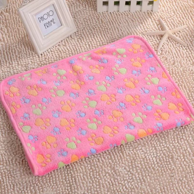 3 Sizes Cute Warm Pet Bed Mat Cover Towel Handcrafted Cat Dog Fleece Winter Blanket for Small Medium Big Dogs Puppy Pet Supplies