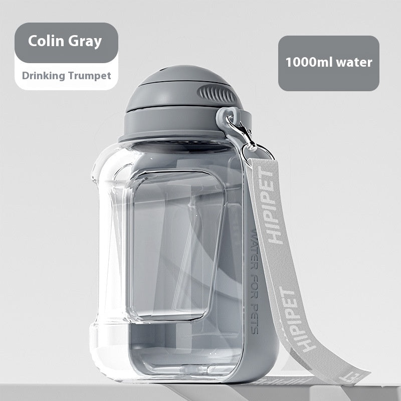 2 in 1 Dog Large Capacity Pets Out Drinking Pot Cat Water Dispenser Portable Water Cup Water and Food Integrated Bowl Pet Products