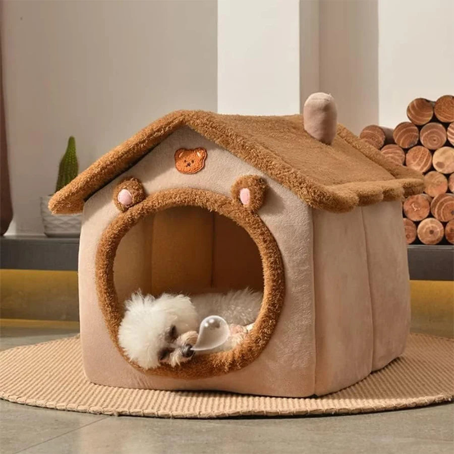 Paw-some Hideaway: Portable Puppy Fortress & Cat Napping Oasis for Tiny Furry Royals!