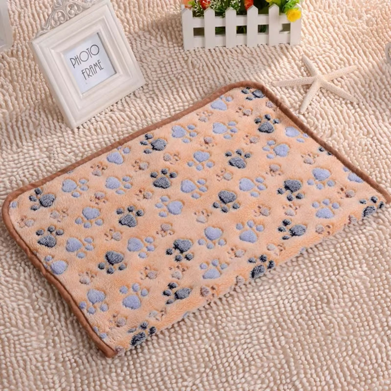 3 Sizes Cute Warm Pet Bed Mat Cover Towel Handcrafted Cat Dog Fleece Winter Blanket for Small Medium Big Dogs Puppy Pet Supplies