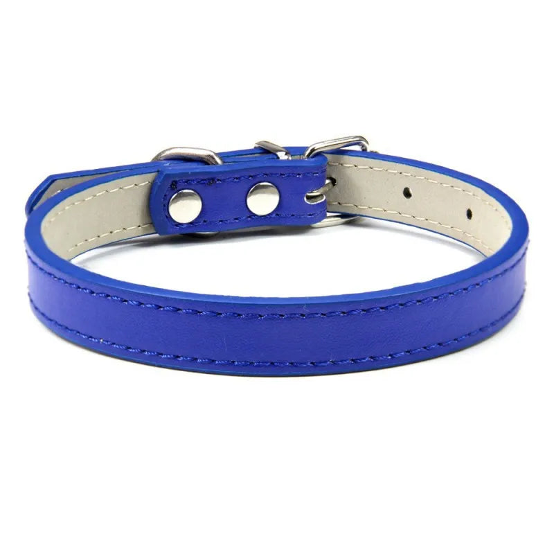 1PC Popular Adjustable Colorful Pet Collars Kitten Cat Collar PU Leather Neck Strap Safe for Dogs Soft Pet Supplies