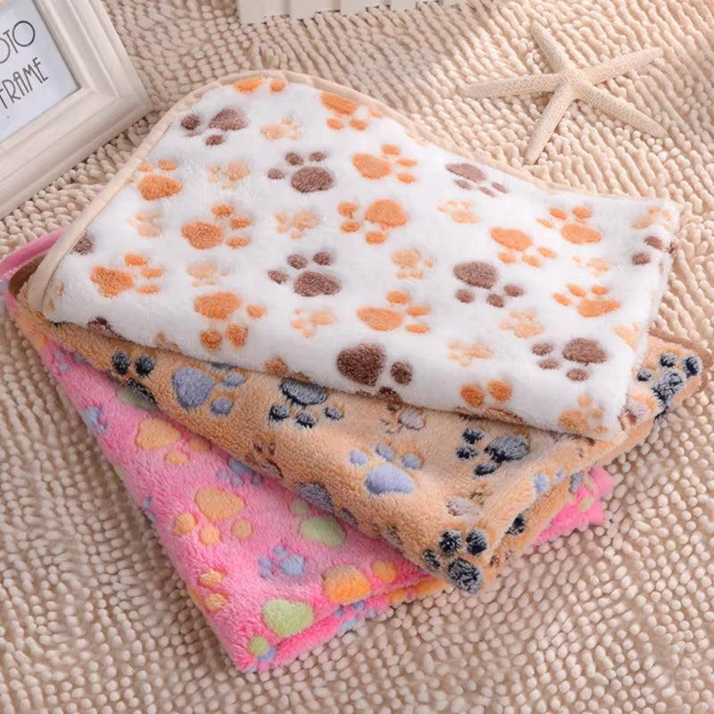 3 Sizes Cute Warm Pet Bed Mat Cover Towel Handcrafted Cat Dog Fleece Winter Blanket for Small Medium Big Dogs Puppy Pet Supplies