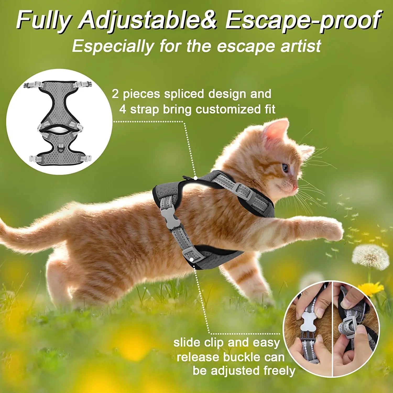 Feline & Canine Fashion: The Ultimate "Messy Walk" Harness for Pups and Paws!
