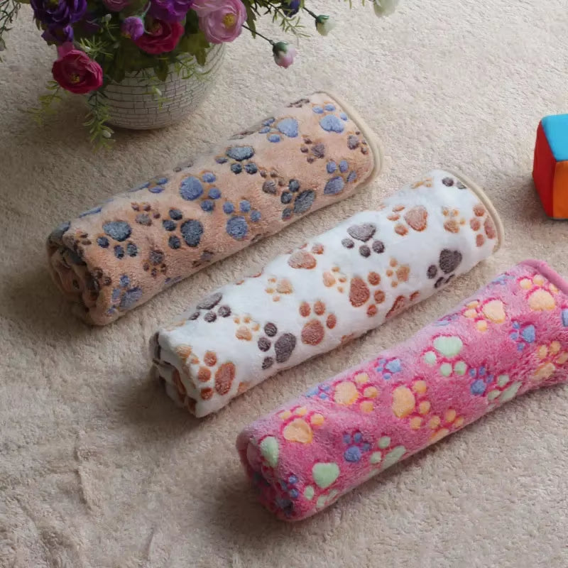 3 Sizes Cute Warm Pet Bed Mat Cover Towel Handcrafted Cat Dog Fleece Winter Blanket for Small Medium Big Dogs Puppy Pet Supplies