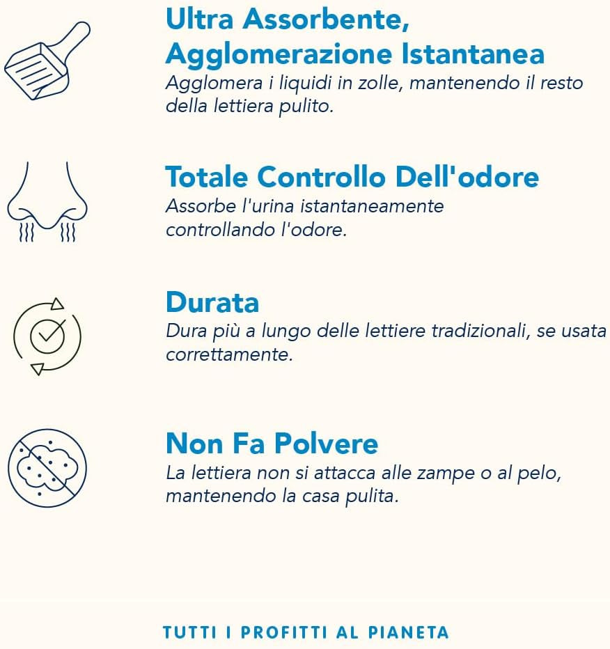 Grain Texture | Lettiera per Gatti 100% Vegetale, Biodegradabile E Compostabile - Agglomerante, Assorbente, No Odori, Non Si Attacca Al Pelo - 4Kg