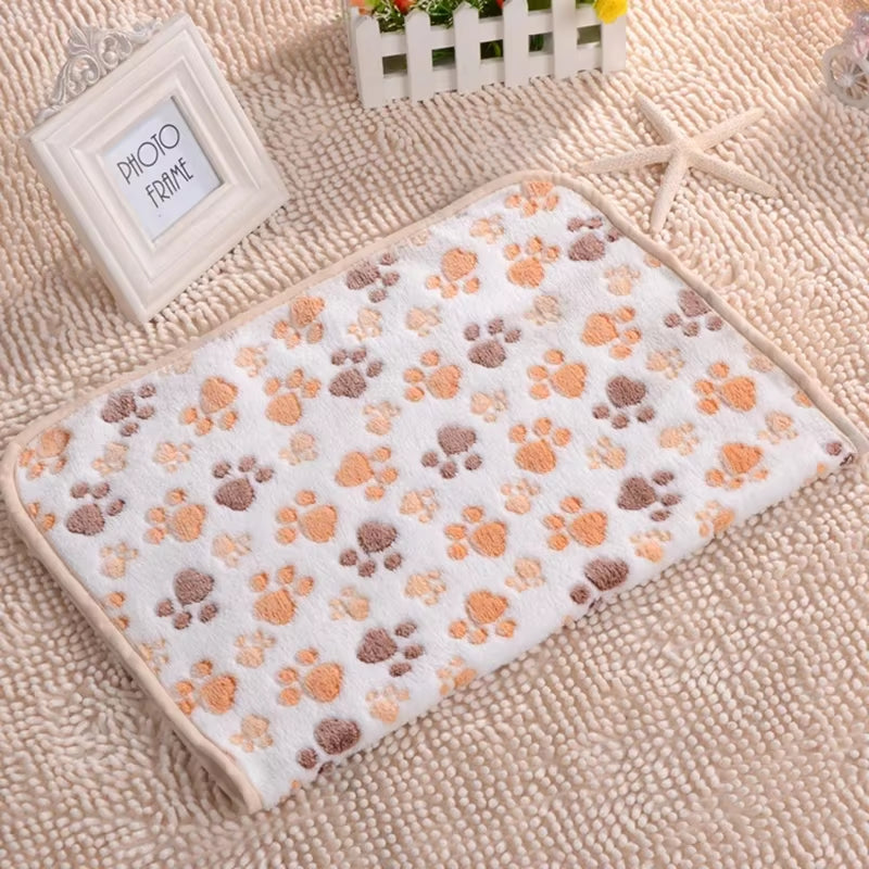 3 Sizes Cute Warm Pet Bed Mat Cover Towel Handcrafted Cat Dog Fleece Winter Blanket for Small Medium Big Dogs Puppy Pet Supplies