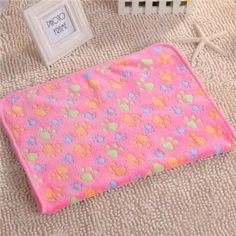 3 Sizes Cute Warm Pet Bed Mat Cover Towel Handcrafted Cat Dog Fleece Winter Blanket for Small Medium Big Dogs Puppy Pet Supplies