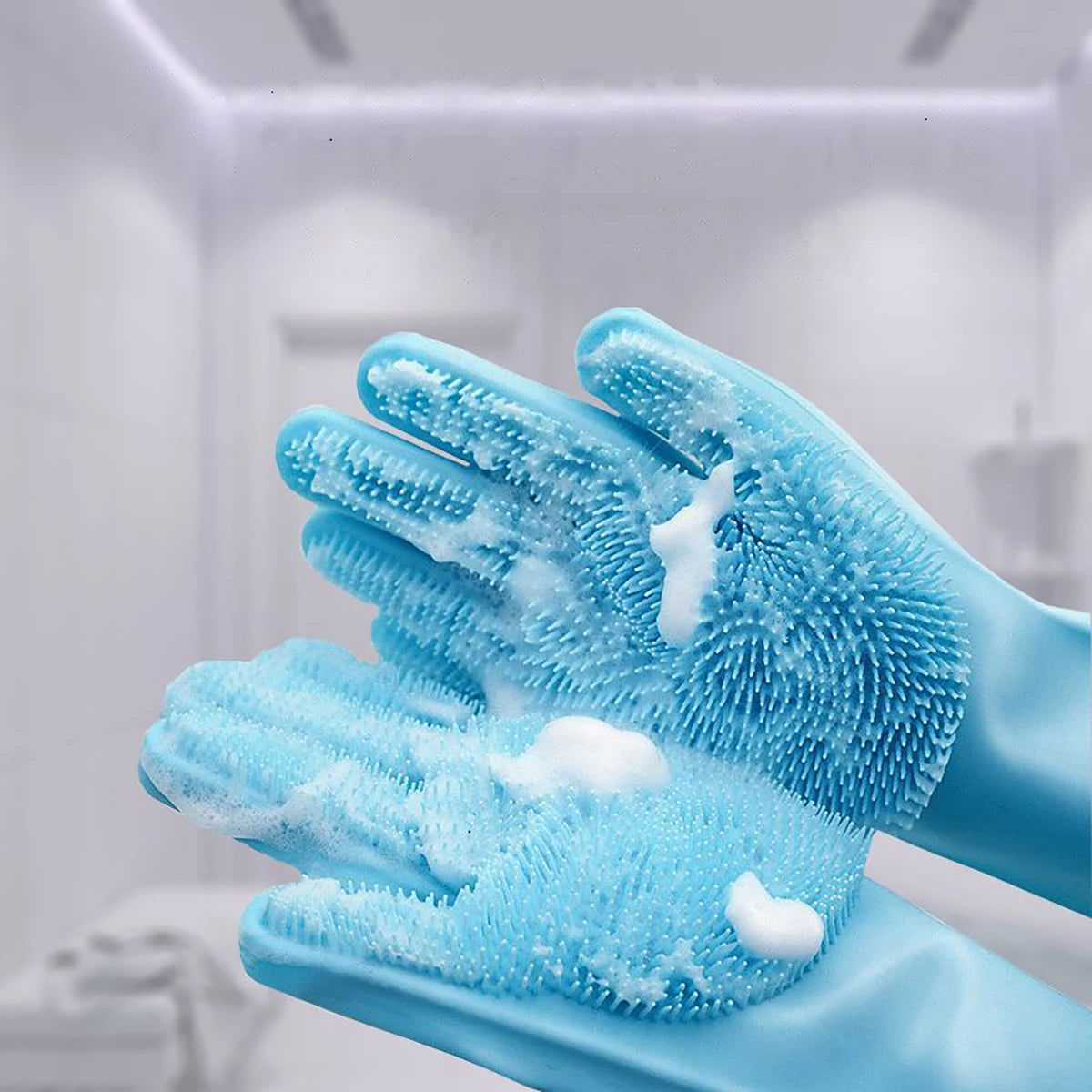 Furry Wizard's Scrubby Mitts: Turn Your Pooch into a Pristine Pup While Doubling as a Slippery Sponge for Grubby Dishes!