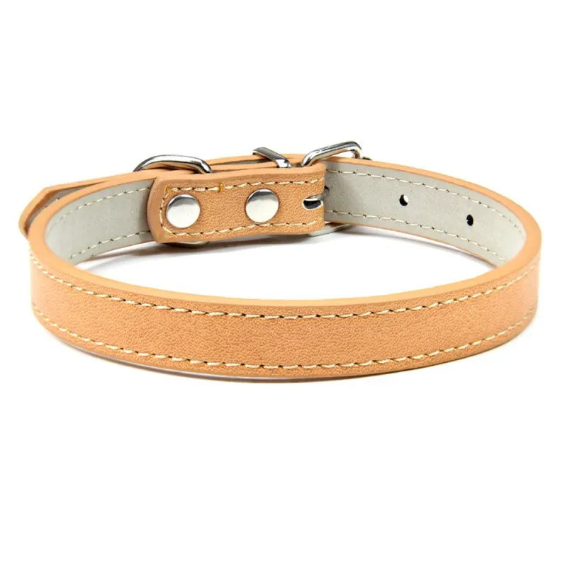 1PC Popular Adjustable Colorful Pet Collars Kitten Cat Collar PU Leather Neck Strap Safe for Dogs Soft Pet Supplies